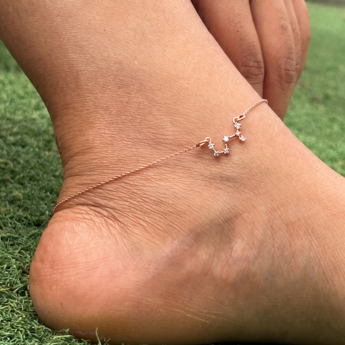 Celestial Constellation Rose Gold Anklet