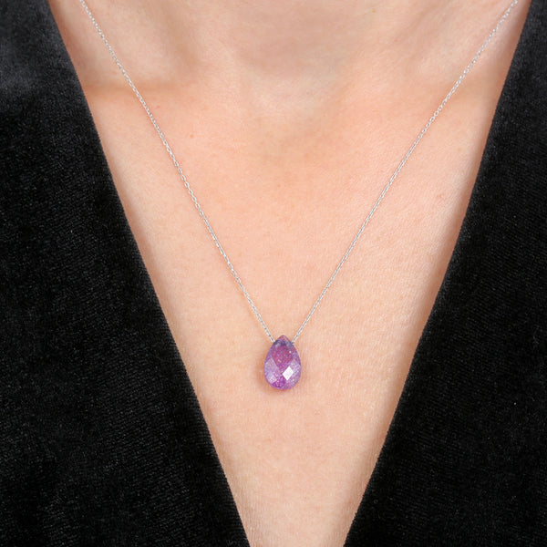 Amethyst Dewdrop Pendant Necklace