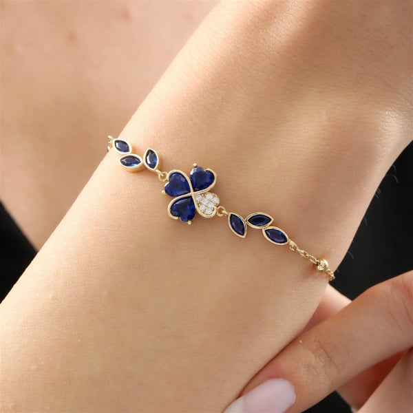 Whispers of Sapphire Bracelet In Gold